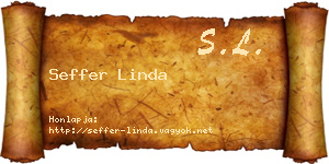 Seffer Linda névjegykártya
